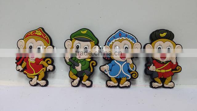 high quality PVC promotional monkey fridge magnets