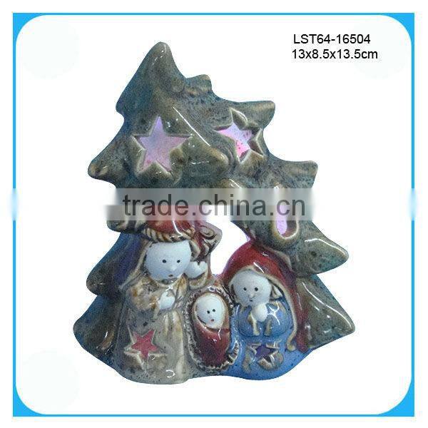 Unique pottery christian hanging ornament gifts