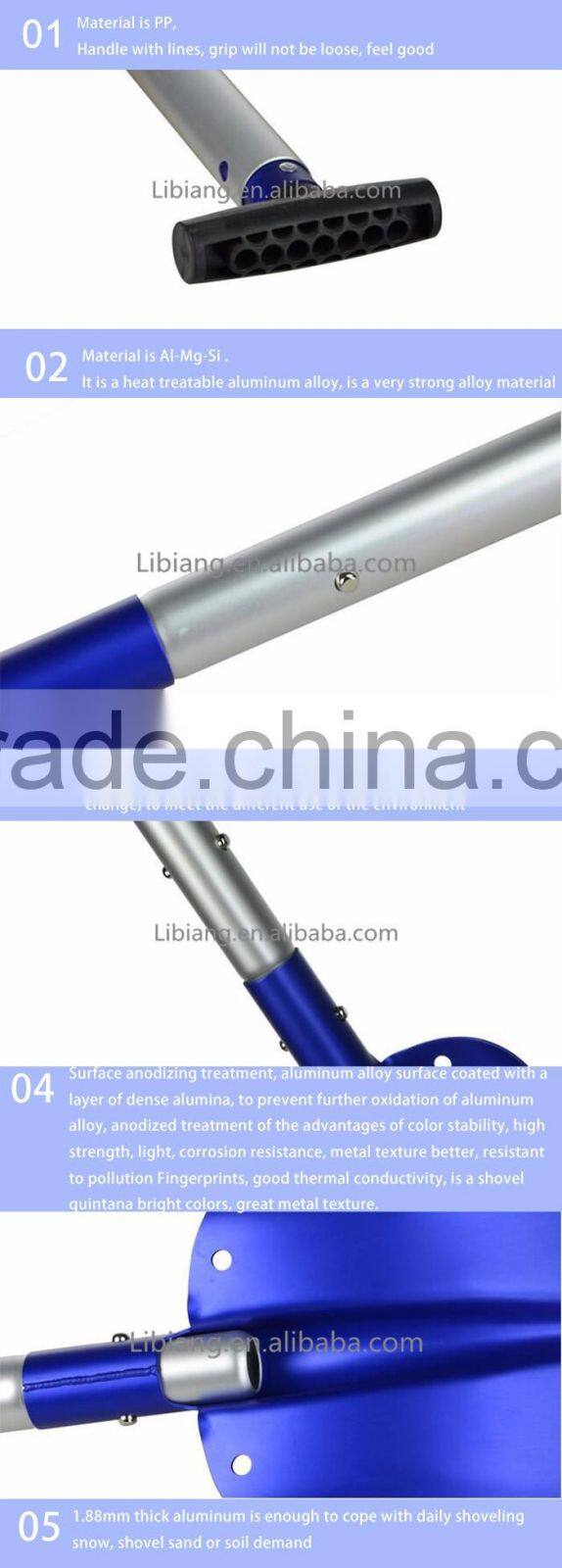 Aluminum foldable snow shovel