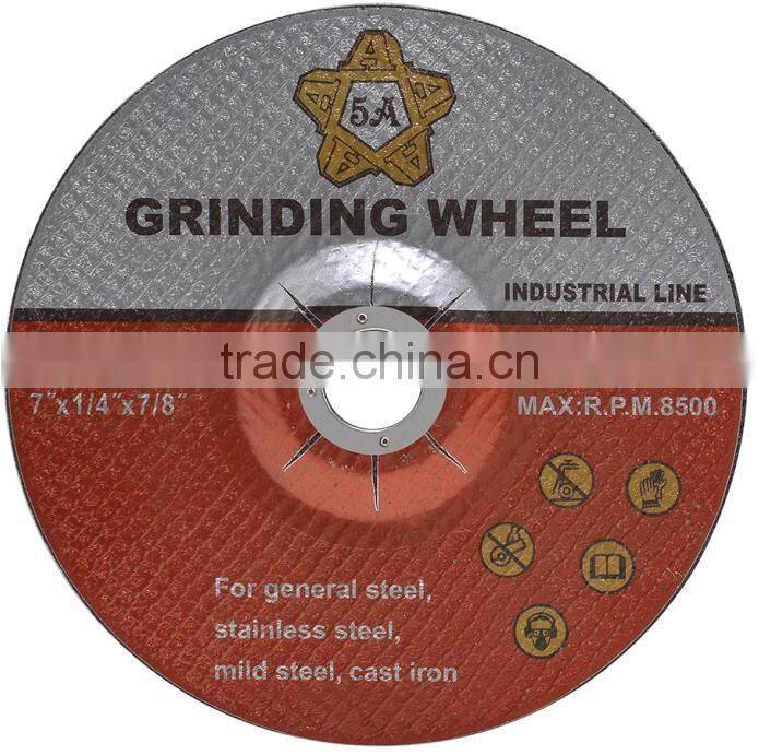 180*6*22.2mm abrasive Grinding Wheel and disc for general steel and stainless steel