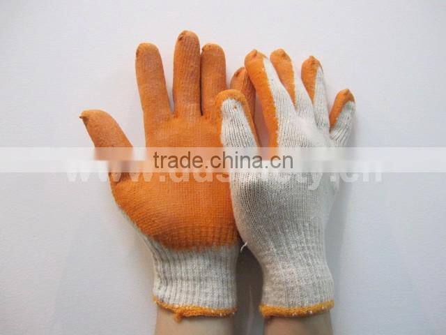 DDSAFETY 2017 Knitted Gloves With Orange Latex Coated Safety Working Gloves