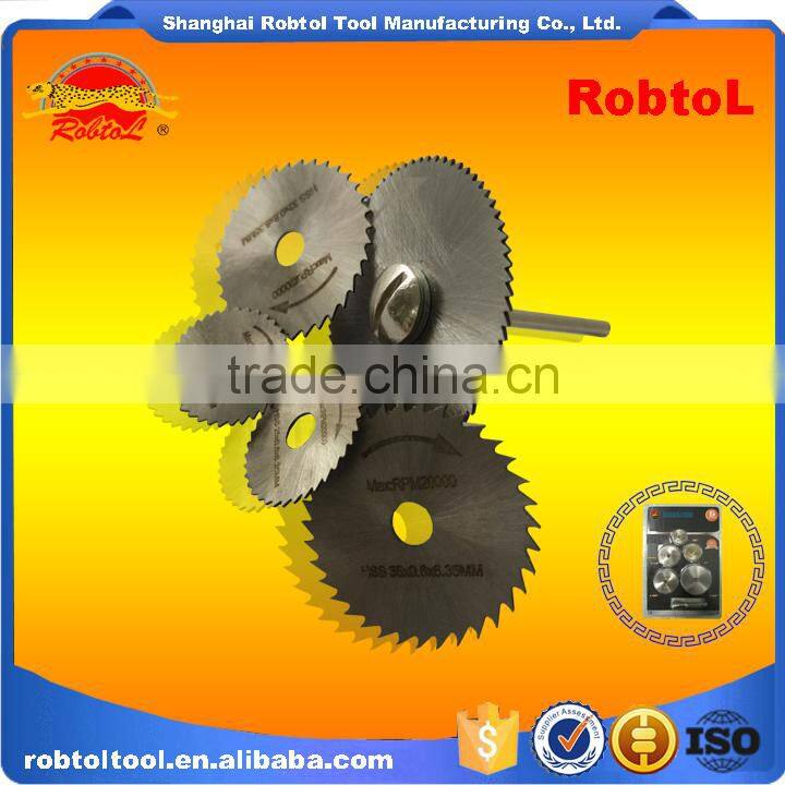 6pcs set HSS circular saw with mandrel shank cut off wheel dremel die grinder rotary tool cut pipe wood metal