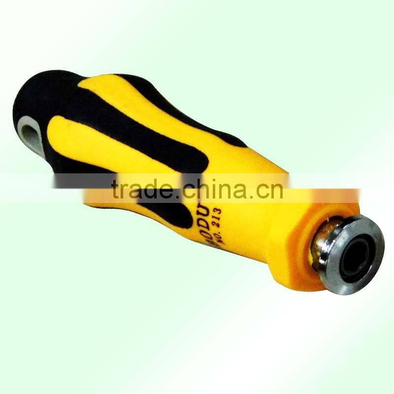 D1034 213 Black and Yellow wear heart handle with adjustable two use screwdriver