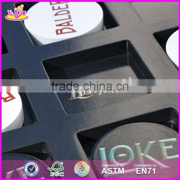 2017 New design funny kids toy wooden tic tac toe game W01B037