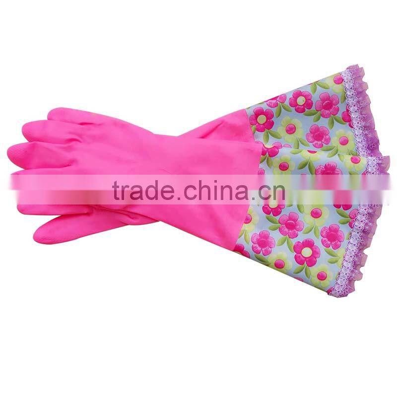 Kitchen Cleaning Dish Washing Lace warm waterproof laundry Gloves