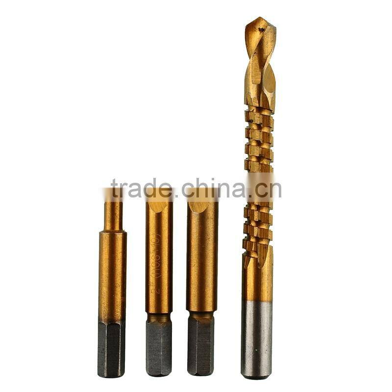 4pcs Damaged Screw Extractor & Milling Drills Set