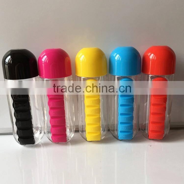 New Creative Daily Pill Box Organizer bottle outdoor travel water bottle