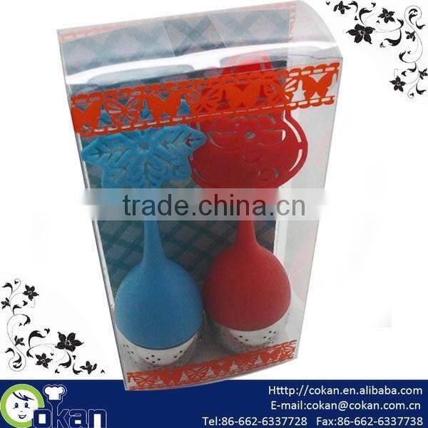 Wholesale Food Safety Silicone Tea Strainer Set CK-2167D