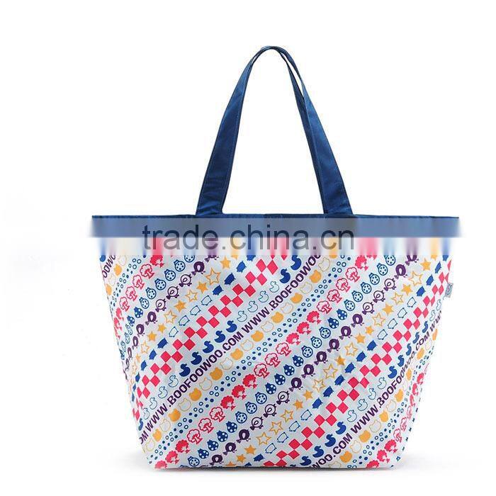 300D Polyester Dye Sublimation Full Color Printing Shopping Tote Bag,Waterproof Large Capacity Tote Bag