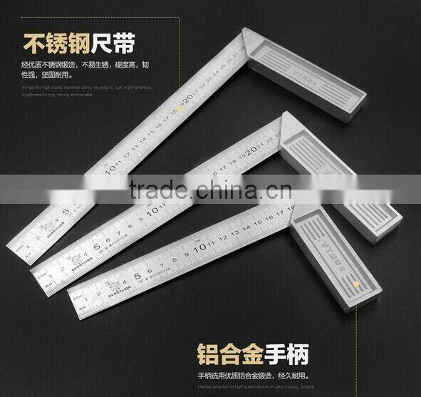 Berrylion Square Ruler Clear Scale Stainless Steel Square Ruler