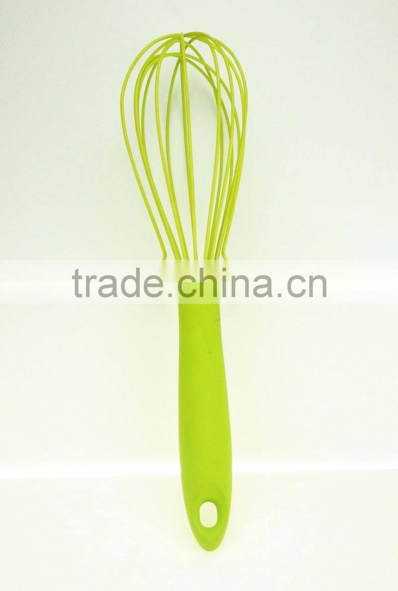13015 silicone kitchenware egg whisk with pp handle with holder