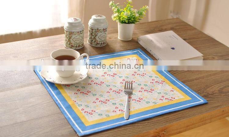 Classical European Priting Table Napkin Linen Cotton Folding Design Dinner Napkin