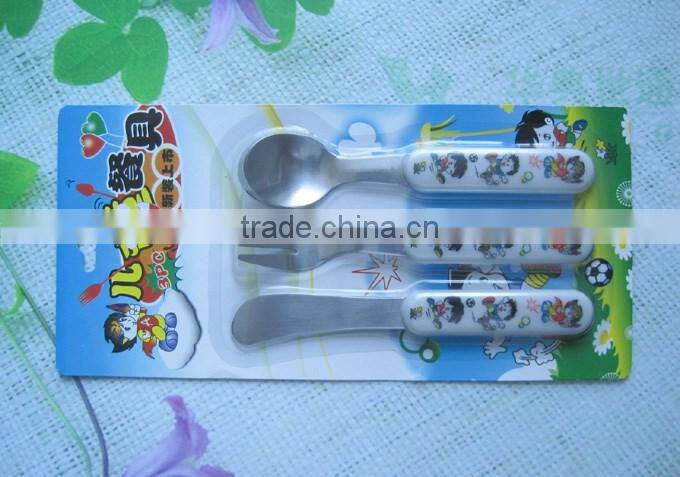 Popular color hot selling ceramic handle stainless cutlery and crockery handle flatware