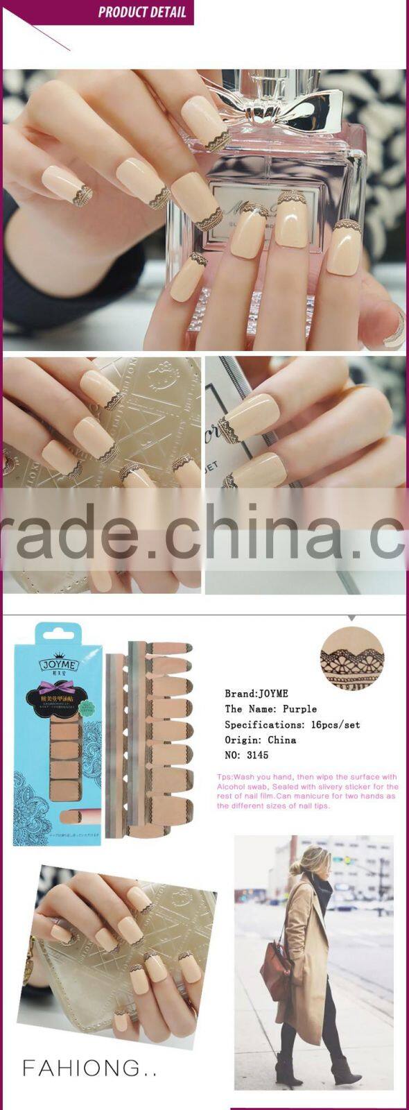 New Air Promotion Nail Art Polish Strip Real Nail Foil Sticker