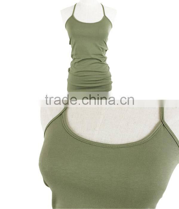 Quick dry flexible new design fashion blank ladies tank top,vest