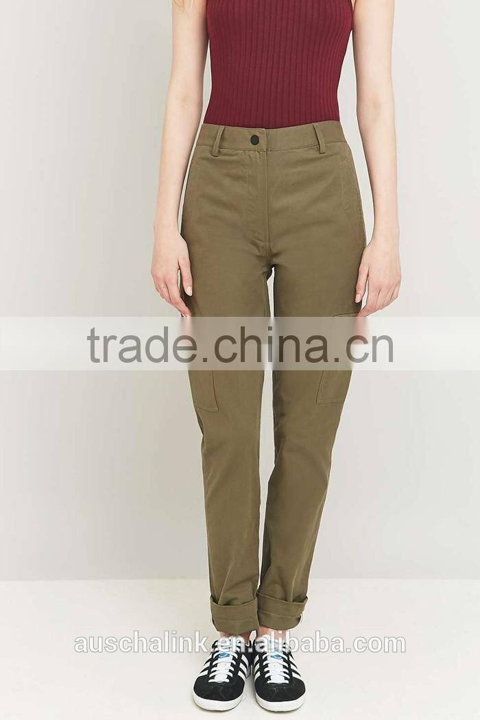 new arrival custom lady popular khaki funny cargo trousers