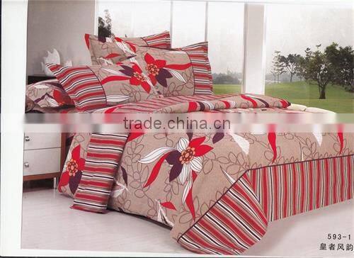 100%polyester digital printing jacquard diamond velvet bedding set