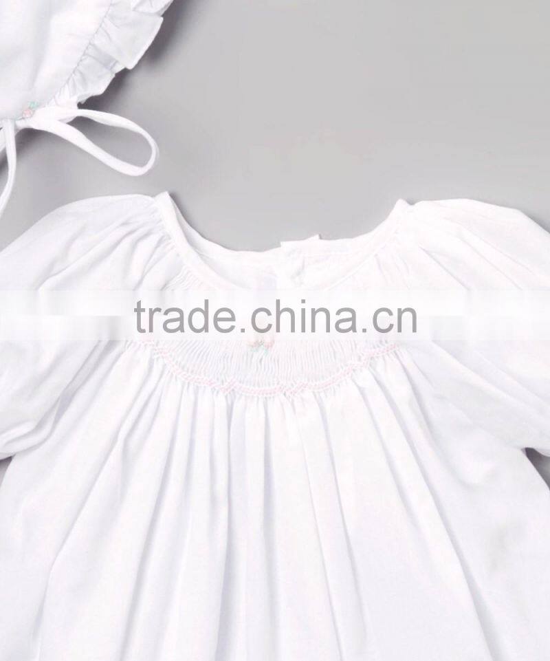 100% Cotton Woven Fabric Heirloom Monogramed Baby Colored Quilt Outfits Match Hat