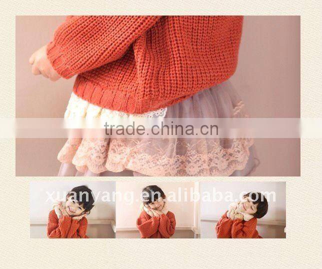red korea design fashion child sweater/baby sweater