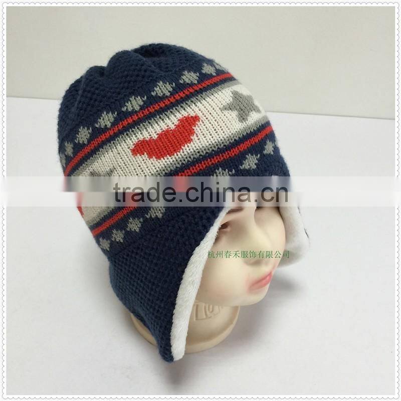 100%cotton or acrylic lovely & fashioncute knitted kids hats
