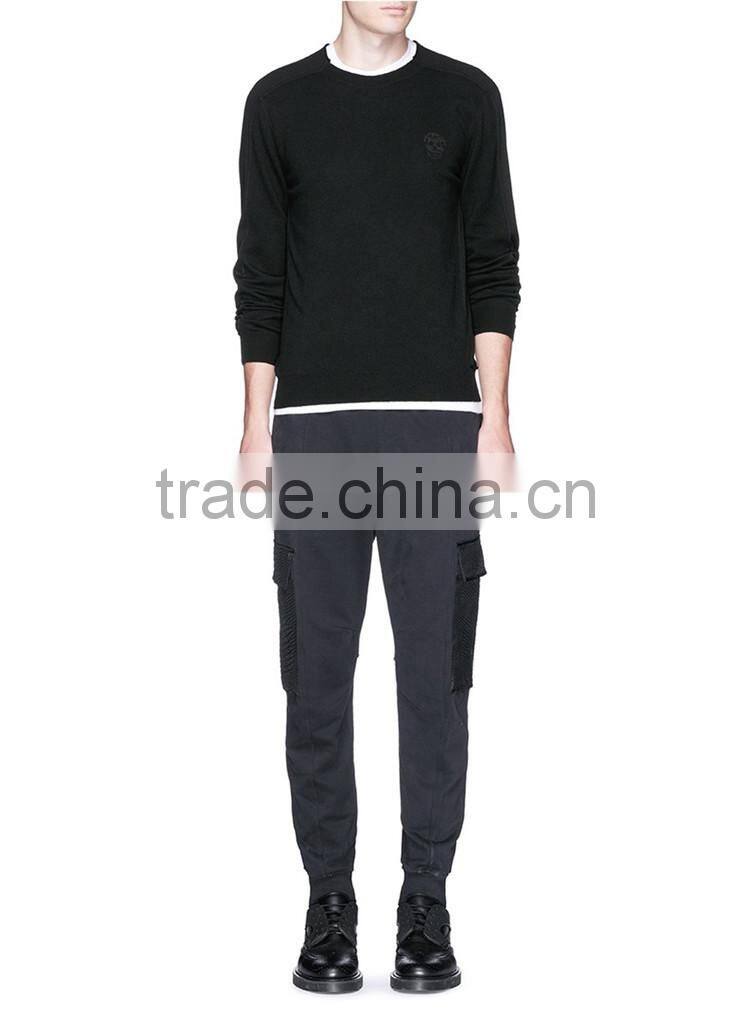 New design cotton casual pants with two pockets mens baggy trousers pants