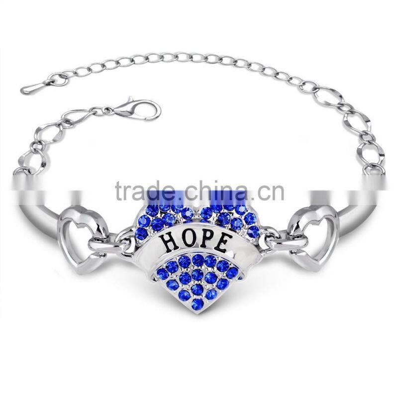 Free mould heart bracelet personal custom birthday heart bracelet lovely pink heart bracelet for young ladies