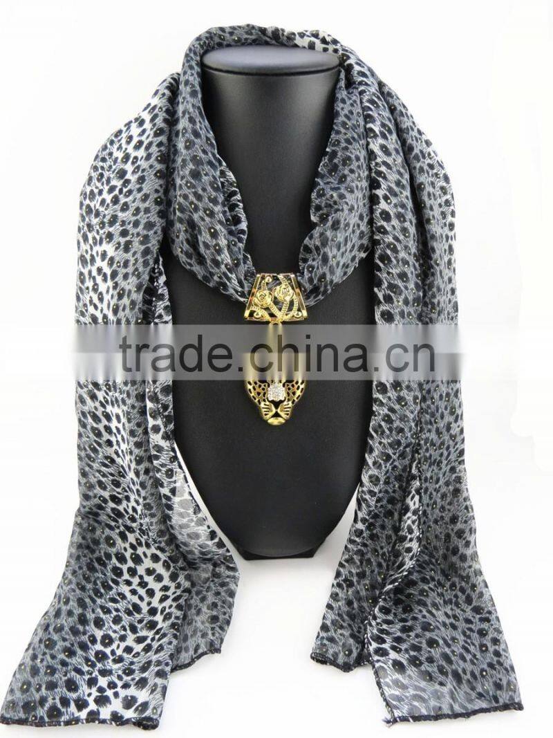 Antique silver elephant pendants jewelry scarves personalized custom long scarves for young lady