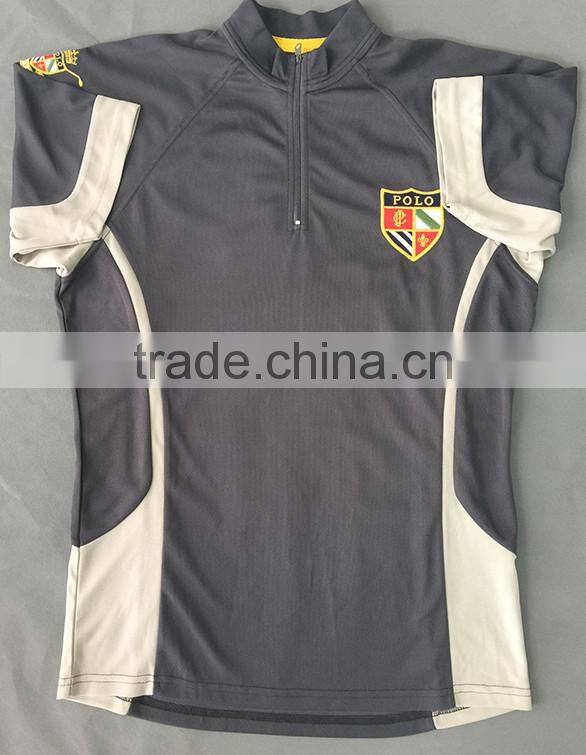 2017 custom zipper collar golf polo cycling shirt