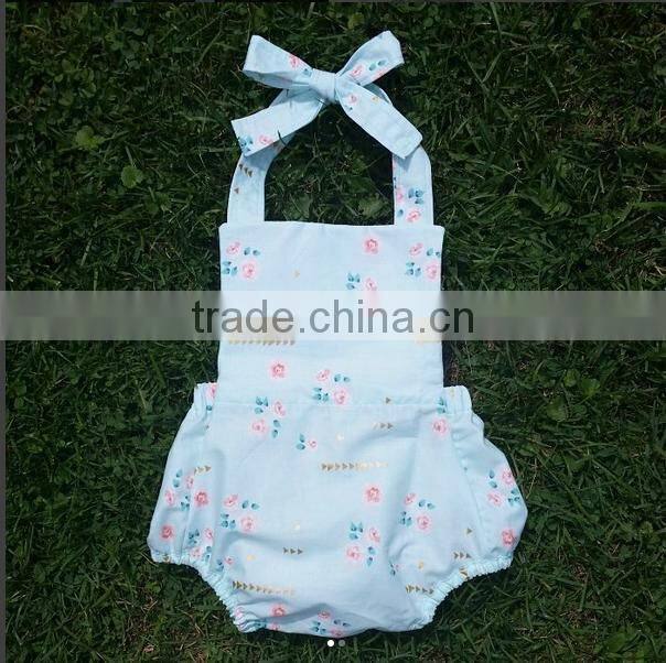 Baby Floral Patterns Vintage Romper Toddler Girls Cotton Sleeveless Bodysuit Infant Summer Clothing