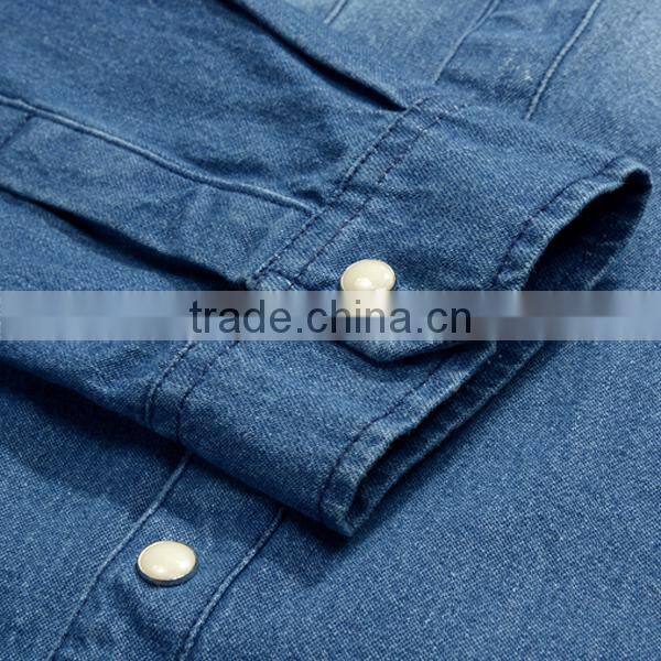 Custom fashion streetwear adults denim shirts