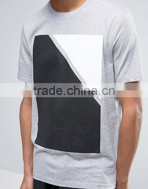 Men custom front black and white screen print running loose jersey t shirts