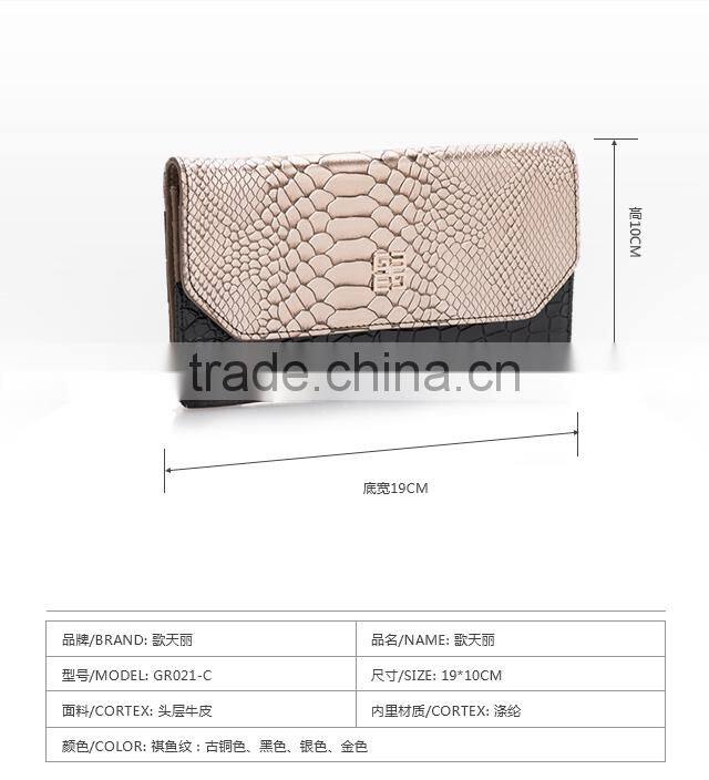 Top Sale Genuine Leather Women Wallets Lady Purse Long Wallet Credit Card Holder
