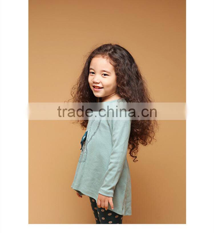 Girls Easter cotton outfit, 2014 spring of kids wear Girls long-sleeve dot outfit Korean bunny cloth set manufacturer wholesale