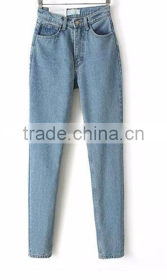 Runwaylover EY0617P Europe Style 2017 Ladies Fashion Washed Denim Jeans