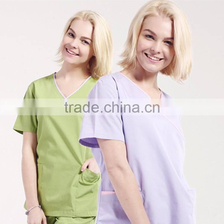 2016 High Quality Hospital Scrub Nurse Uniforms New Style Nurse Uniform