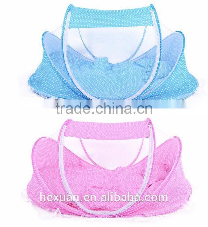 4pcs/Set Baby Crib Sets Portable Folding Type Comfortable Infant Pad with Sealed Mosquito Net Baby Mosquito Net Baby Bedding
