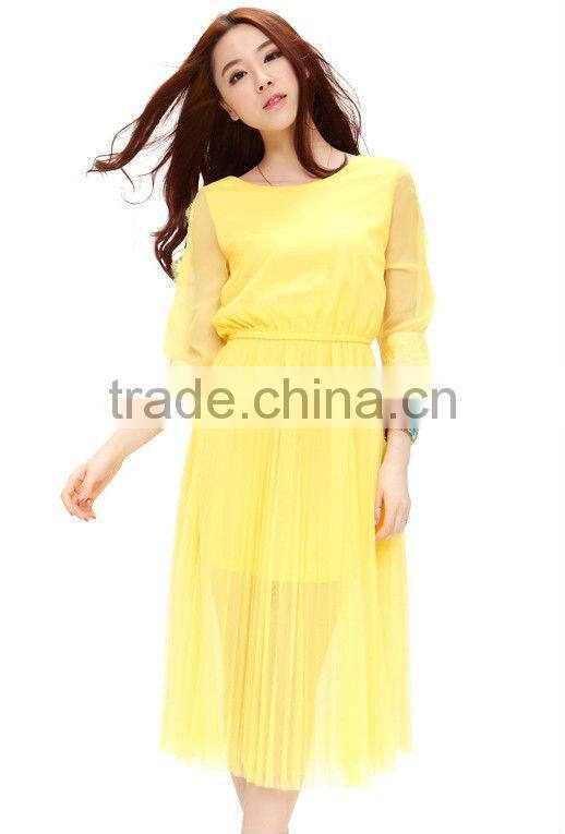 2013 Latest Long Elegant Bohenmia Pleated Dresses