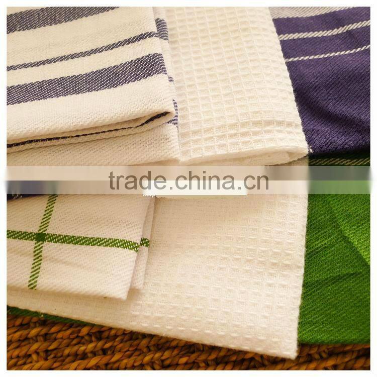 yarn-dyed kitchen towels sets with bright colours