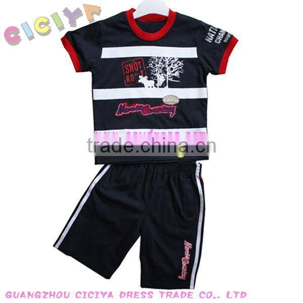 Summer 2pcs kids pajamas cute boys cotton pajamas