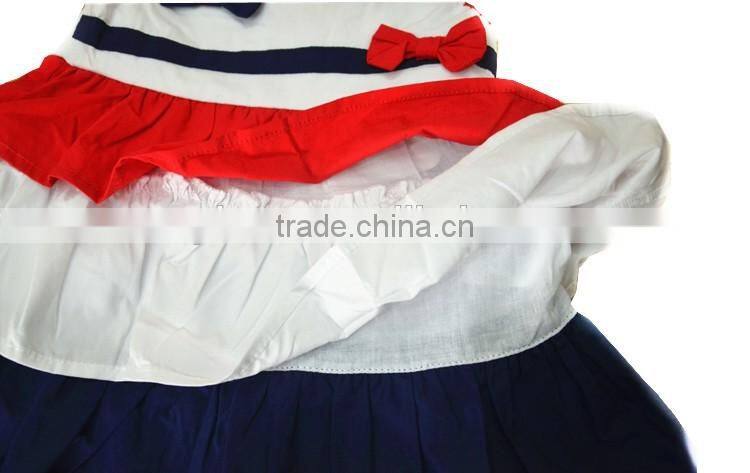 latest baby cotton frocks designs sleevess tiered bow kids dress