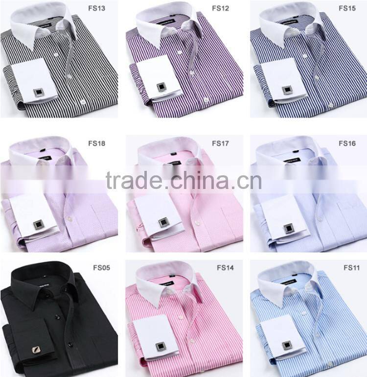 100%Cotton High Quality Men Wedding Dress Business Slim fit Shirts For Men Long Sleeve