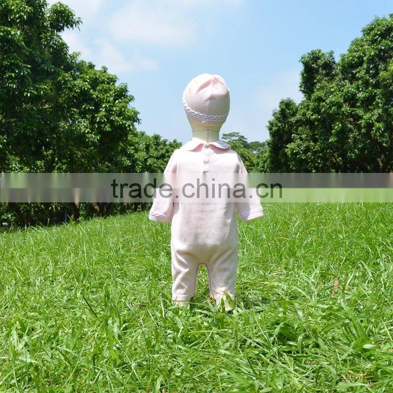 Long Sleeve Knitted Baby Girl Romper Sweater With Hat