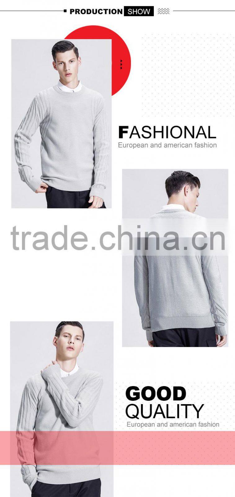 2017 oem long sleeve clothing pullover cashmere sweater mens for wholesale