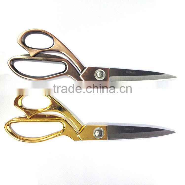 Hot Sale Golden Plating Different Types Of Household Scissors Fabric Cutting Scissors