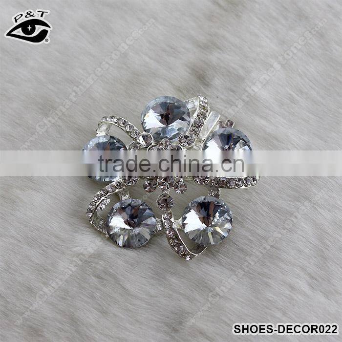 Fashion sandal shoe ornament handmade flower rhinestone ornament for high heel shoes