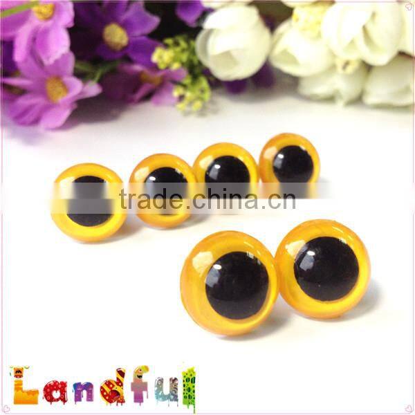 15mm Handmade Stuffed Toys Plastic Yellow Safety Doll Eyes
