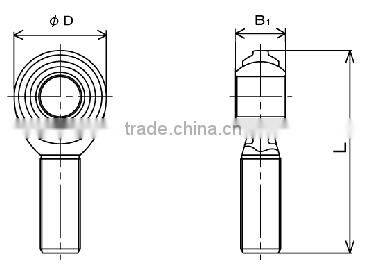 M8 female rod end bearing NHS8