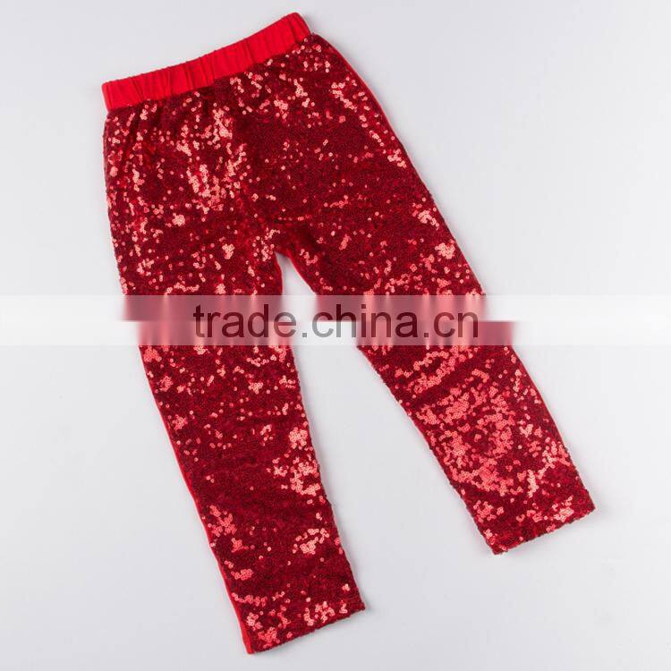 Boutique shiny navy sequin toddler kids tights , new pants design for girl M5070604