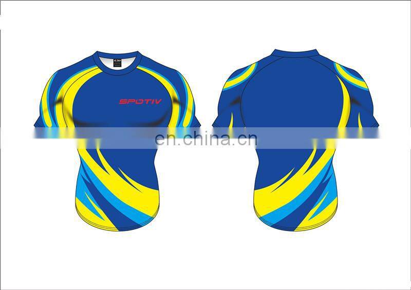 Specialized 100% polyester trendy customized rugby jersey