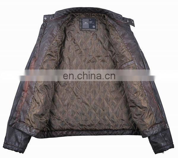 2015 new model designer genuine leather jacket